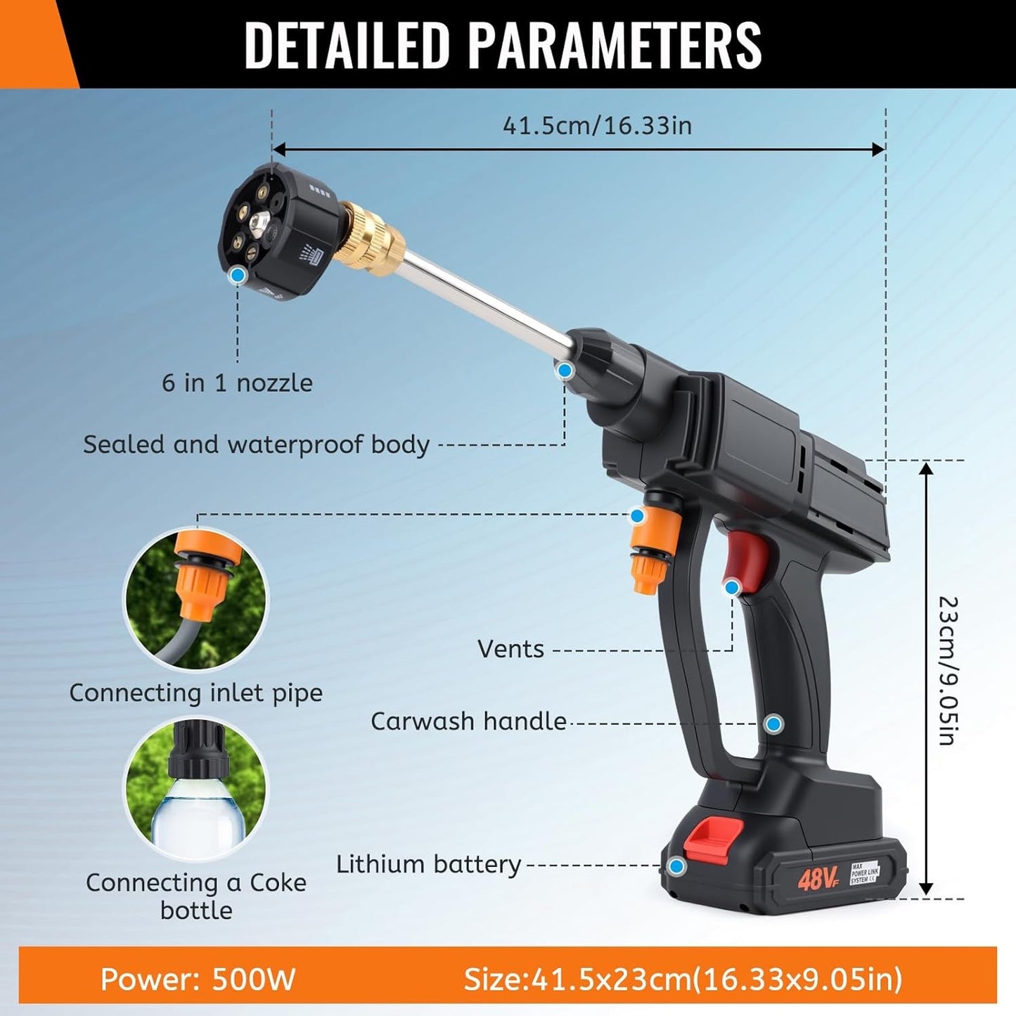 Cordless High-Pressure Washer for Car