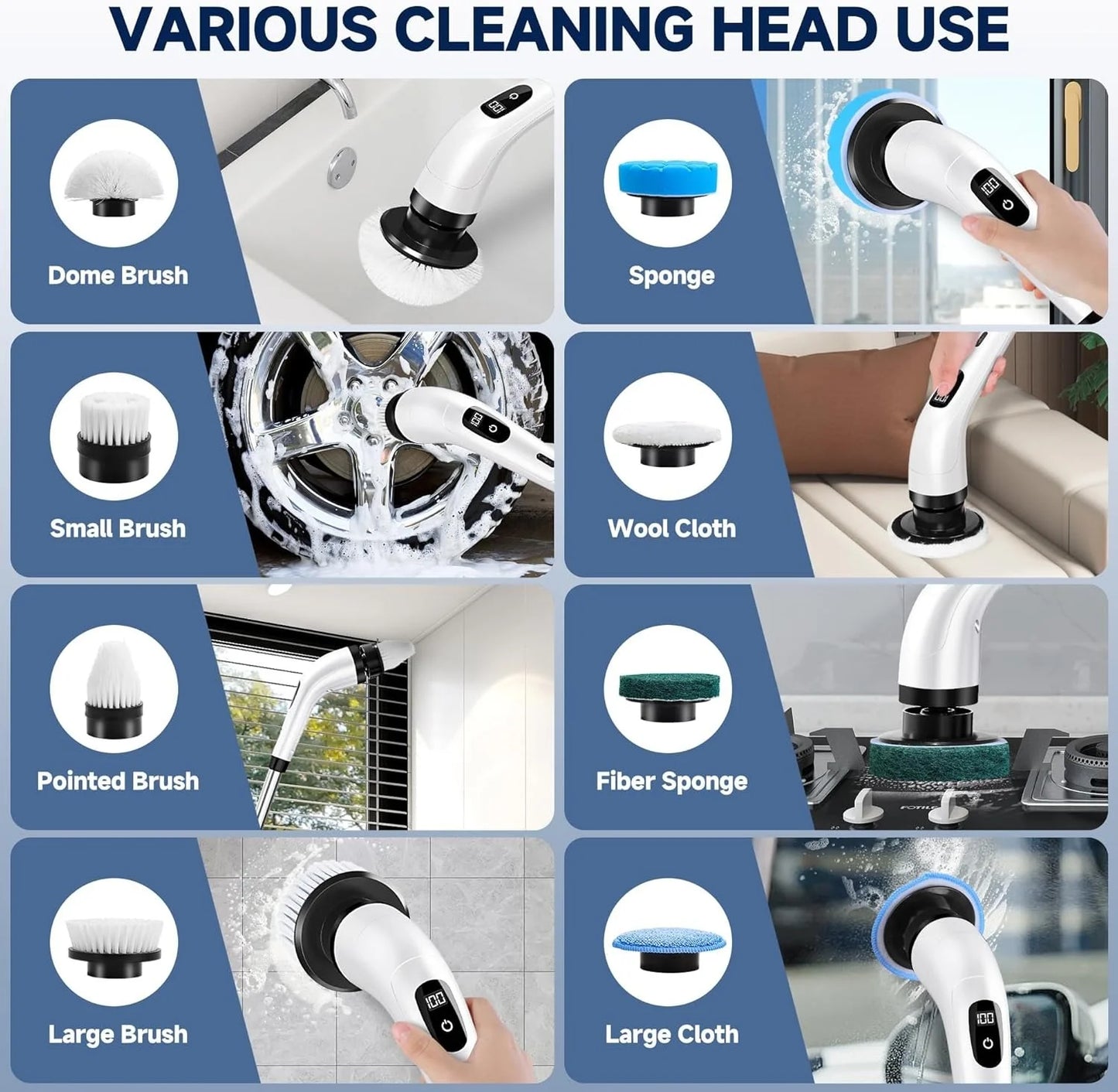 9-in-1 Electric Spin Scrubber