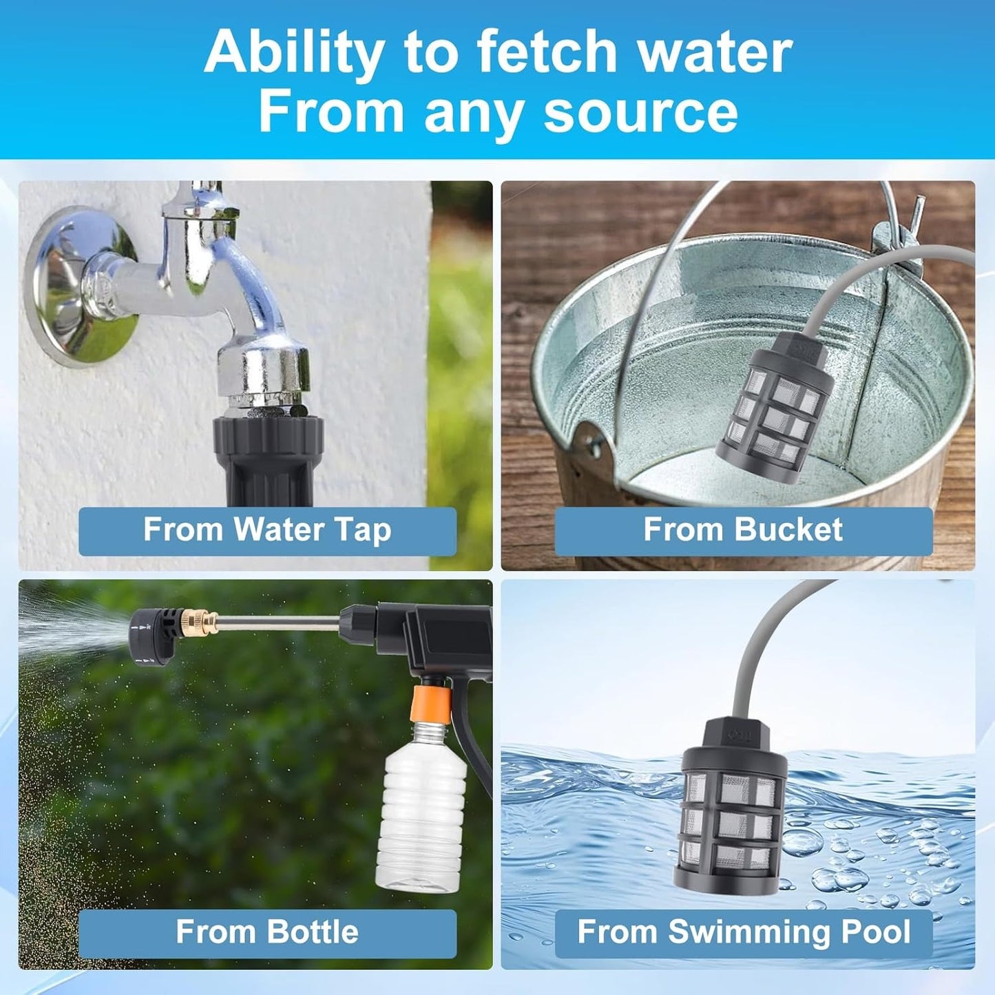 Cordless High-Pressure Washer for Car