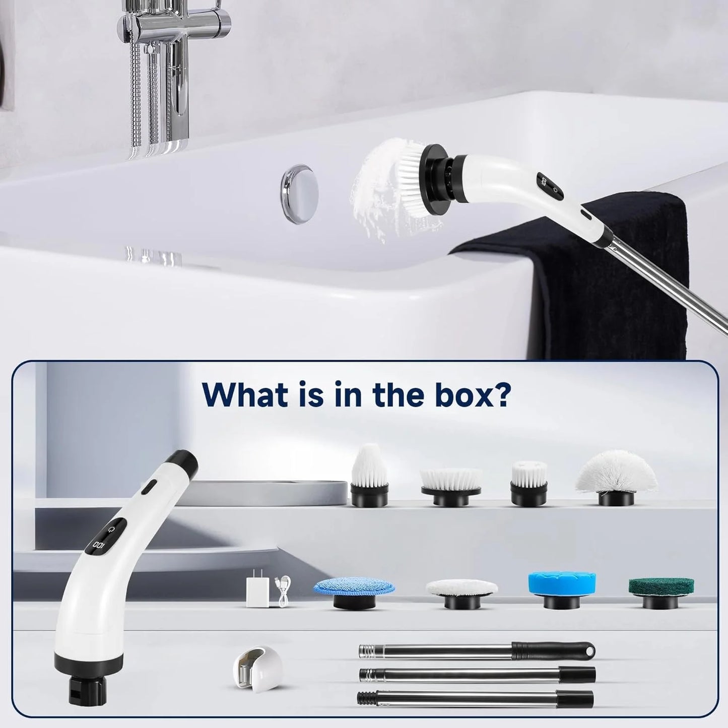 9-in-1 Electric Spin Scrubber